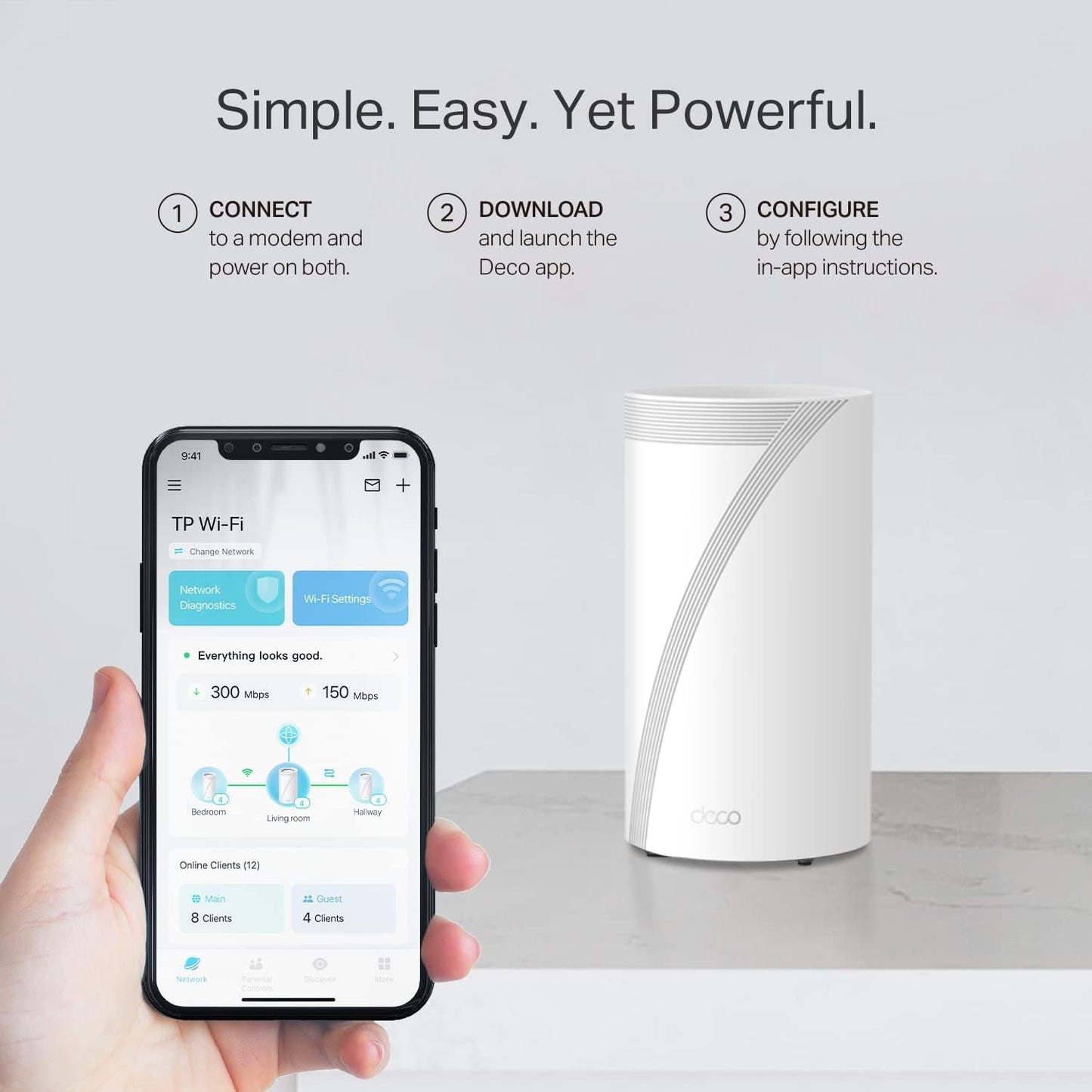 TP-Link Deco Whole Home Mesh WiFi System (Deco M4) – Up to 5,500 Sq. Ft. Coverage, Replaces Wireless Internet Routers and Extenders, Gigabit Ports, Works with Alexa, 3-Pack