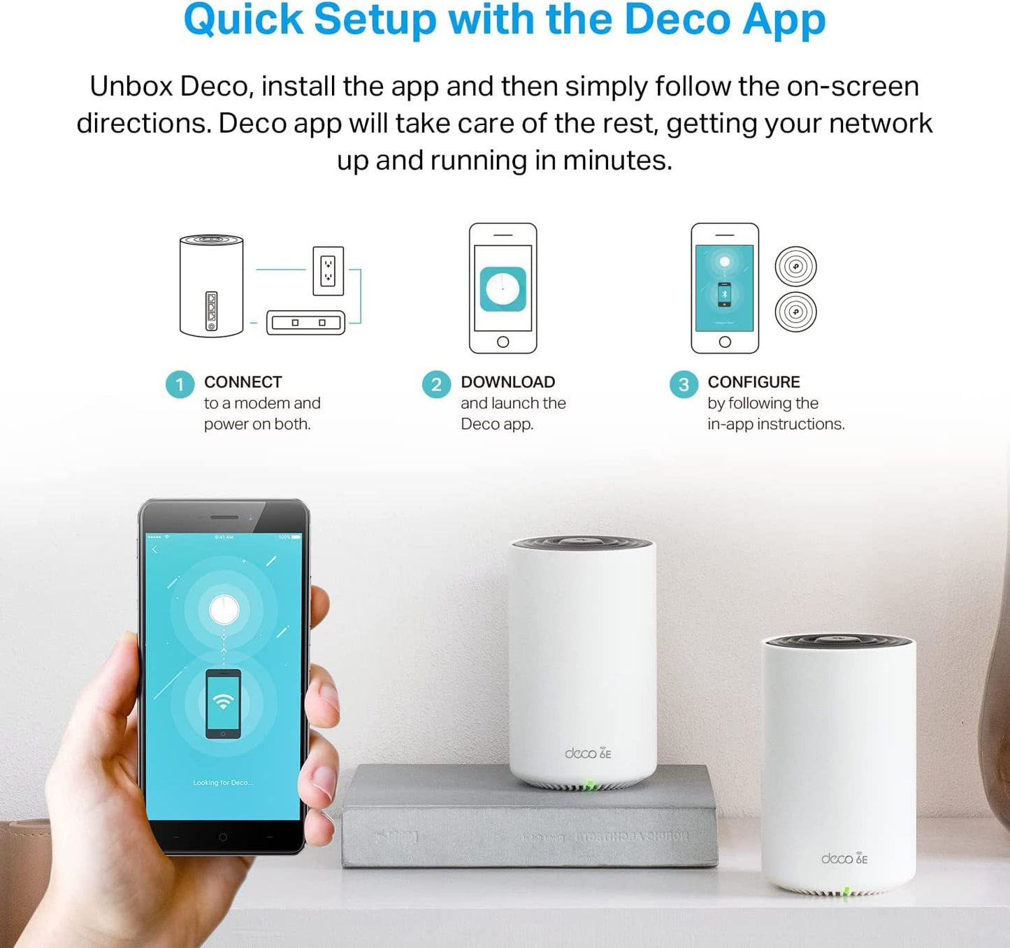 TP-Link Deco Whole Home Mesh WiFi System (Deco M4) – Up to 5,500 Sq. Ft. Coverage, Replaces Wireless Internet Routers and Extenders, Gigabit Ports, Works with Alexa, 3-Pack
