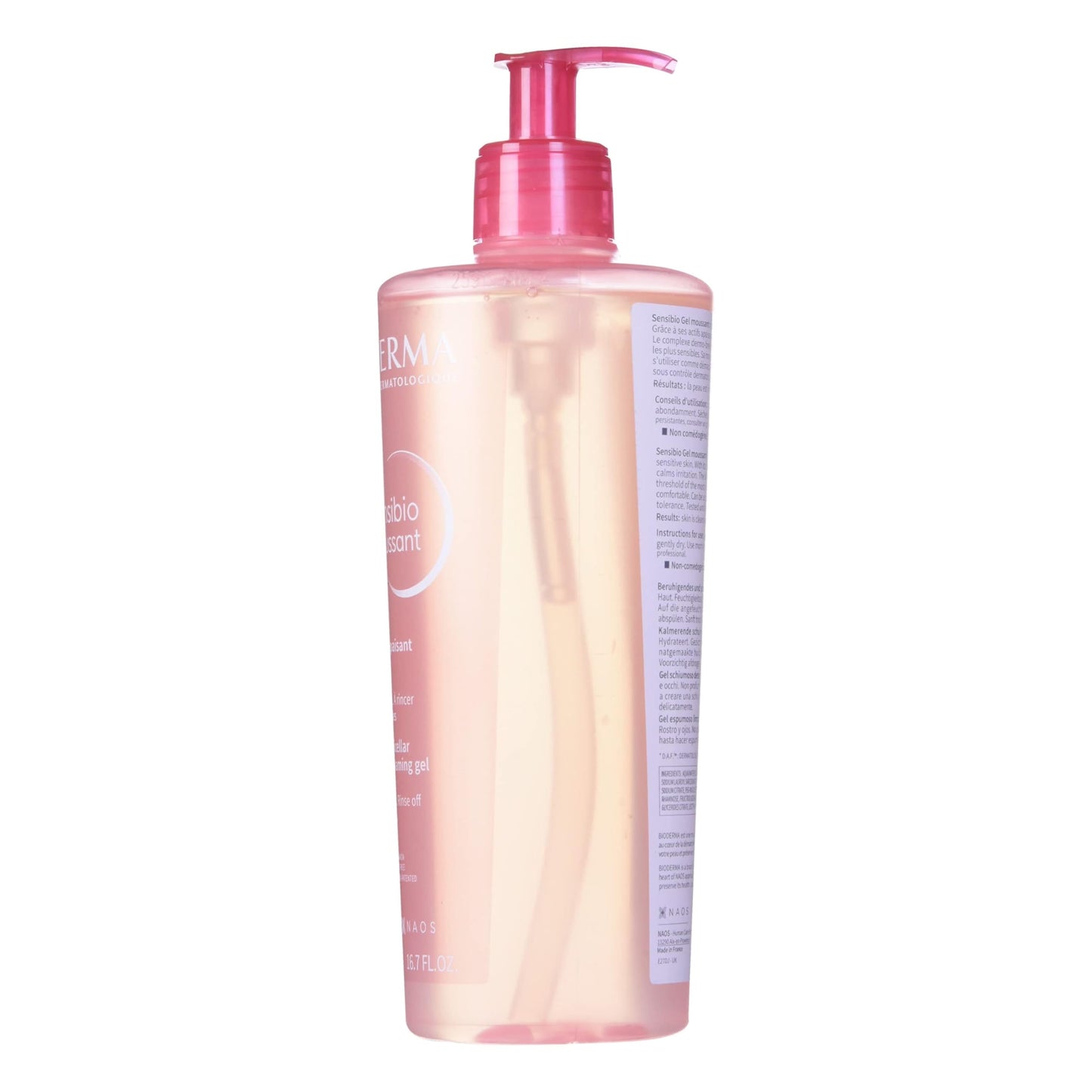 Bioderma Sensibio Cleansing Foaming Gel and Make-Up Removing Refreshing feeling for Sensitive Skin Unscented, 16.7 Fl Oz