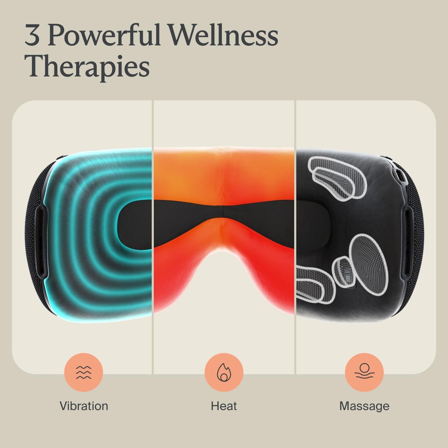 Therabody SmartGoggles 2.0 Heated Eye Mask & Eye Massager - Blackout Sleep Mask & Temple Massage for Personalized Relaxation, Stress Relief & Headache Relief