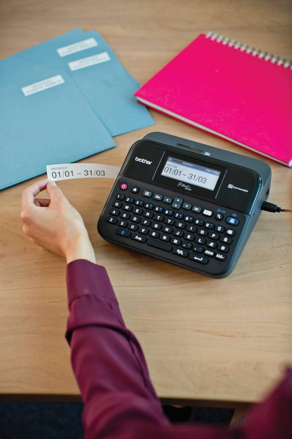 Brother P-Touch PT-D610BT Business Professional Connected Label Maker with Bluetooth® Connectivity