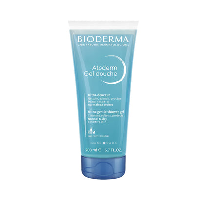 Bioderma - Atoderm Shower Gel Body Wash - Moisturizing Face and Body Cleanser for Normal to Dehydrated Sensitive Skin, 1lt