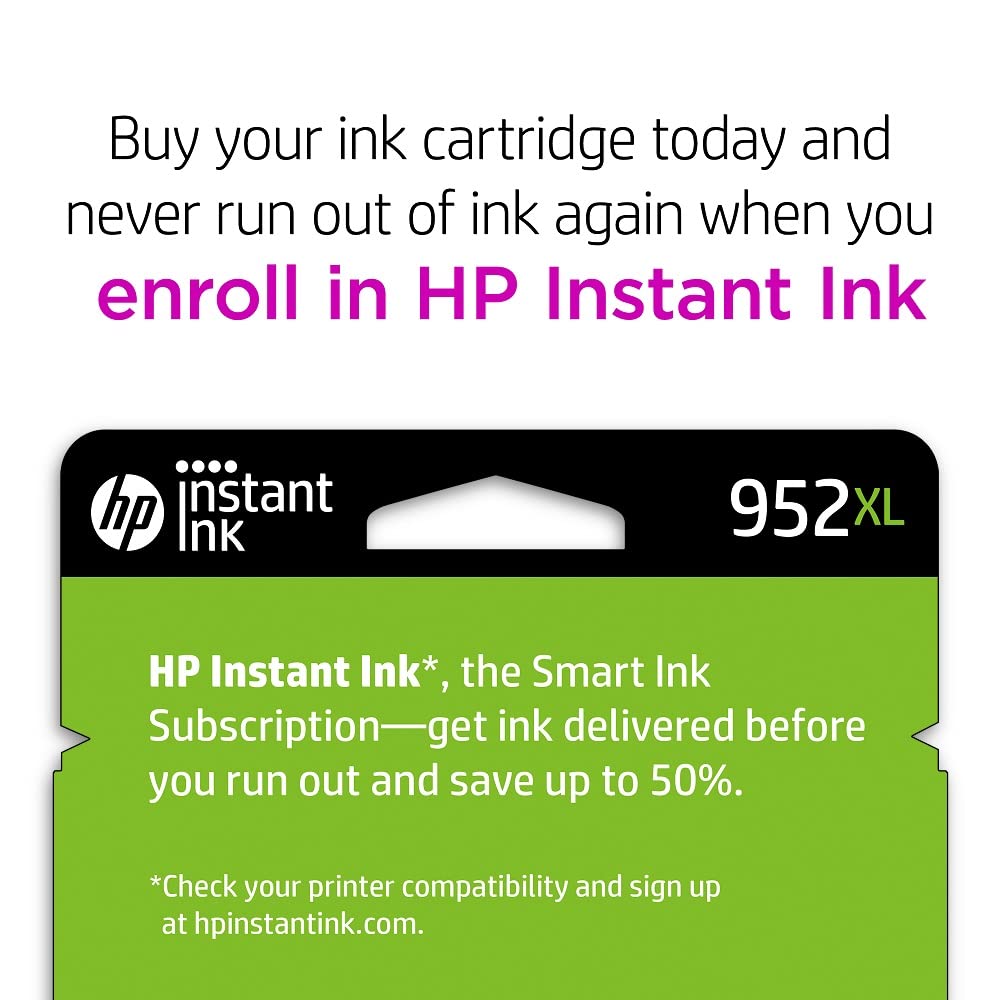 Original HP 952 Cyan, Magenta, Yellow Ink Cartridges (3-pack) | Works with HP OfficeJet 8702, HP OfficeJet Pro 7720, 7740, 8210, 8710, 8720, 8730, 8740 Series | Eligible for Instant Ink | N9K27AN