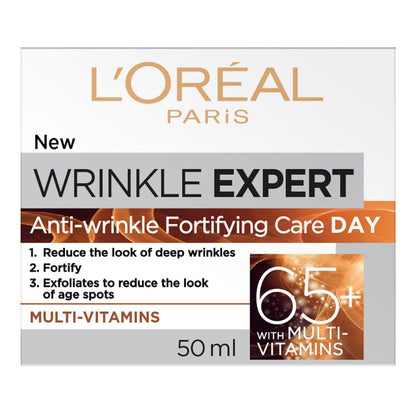 L’Oréal Paris Anti-Aging Face Cream 55+, Day & Night Skincare, Wrinkle Expert, With Calcium to Reduce the Look of Wrinkles, 50mL