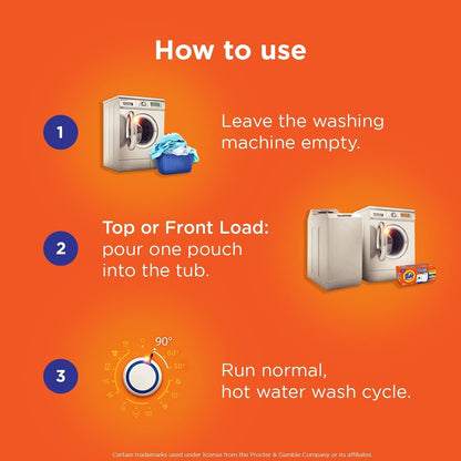 Tide Washing Machine Cleaner, Washer Machine Cleaner, Front & Top Loader Machines, 3 Count (Pack of 1)