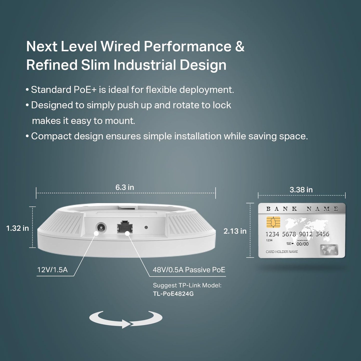 TP-Link Omada Business WiFi 6 AX3000 Ceiling Mount Access Point (EAP650) - Support Omada Mesh, OFDMA, Seamless Roaming, HE160 & MU-MIMO, SDN Integrated, Cloud Access & Omada App, PoE+ Powered, White