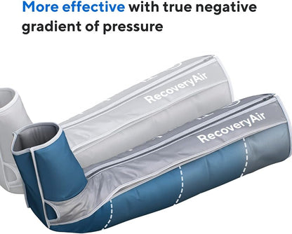 Therabody RecoveryAir Prime Pneumatic Massage Boots with Advanced Compression - Simplified Deep Tissue Leg and Calf Massager with TruGrade & FastFlush Technology (2nd Gen, Medium)