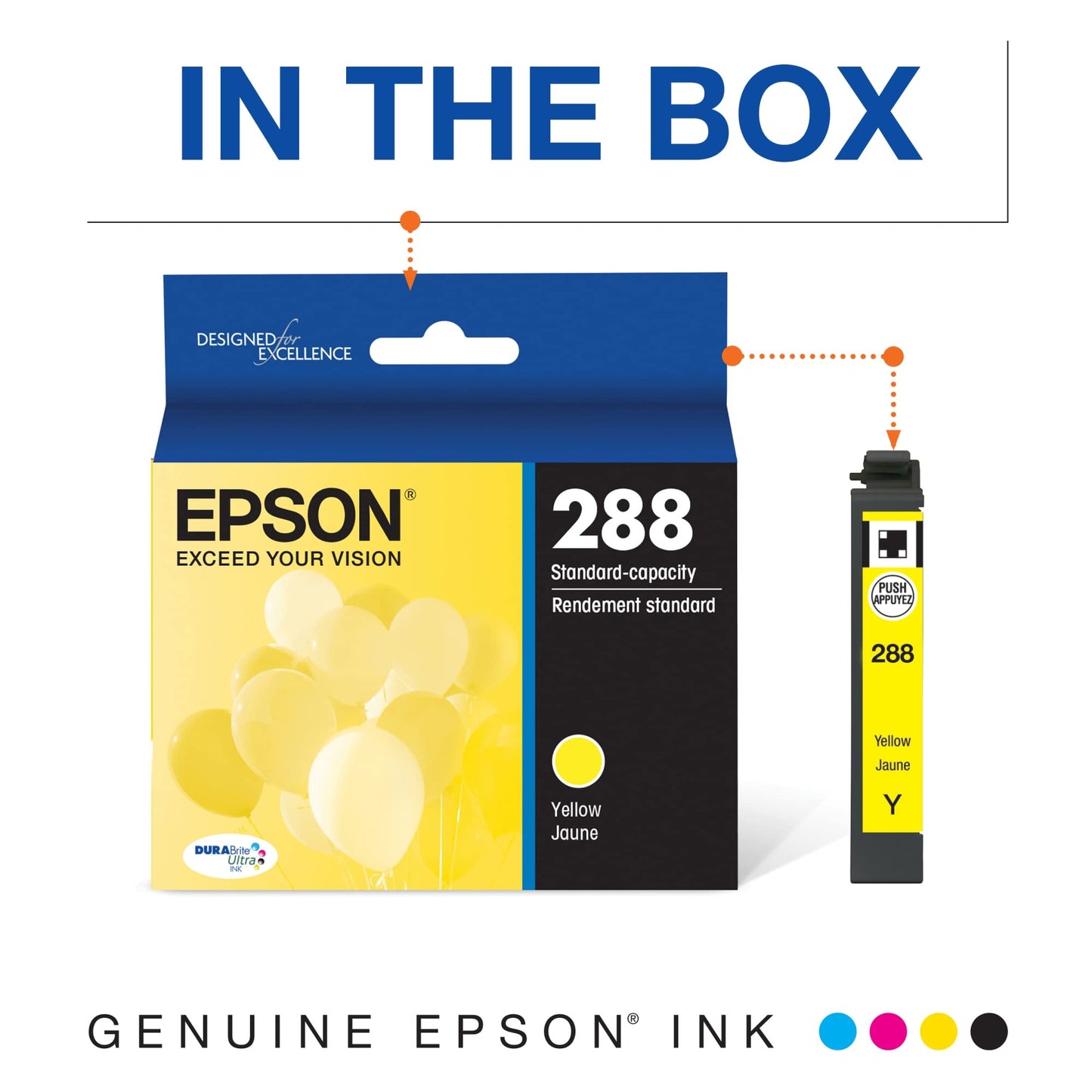 Epson 288 DURABrite Ultra Standard Capacity Cartridge Ink, Colour Combo Pack (T288520)
