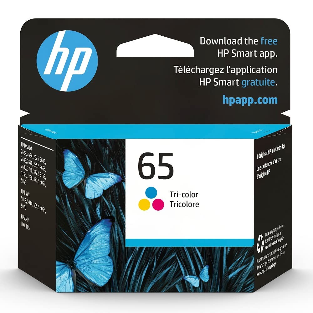 Original HP 65XL Black High-yield Ink Cartridge | Works with HP AMP 100 Series, HP DeskJet 2600, 3700 Series, HP ENVY 5000 Series | Eligible for Instant Ink | N9K04AN
