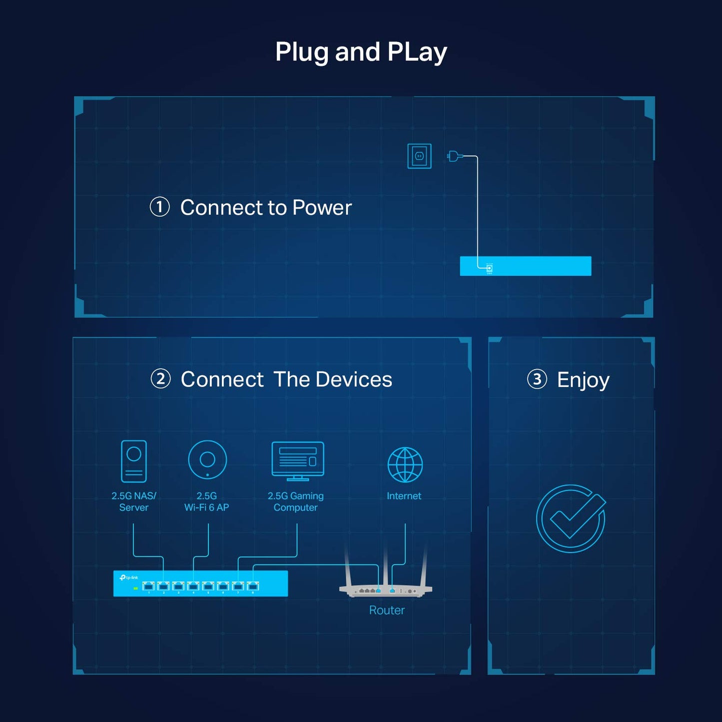 TP-Link TL-SG105 5 Port Gigabit Unmanaged Ethernet Network Switch, Ethernet Splitter, Plug and Play, Fanless Metal Design, Shielded Ports, Traffic Optimization, Limited Lifetime Protection,Black