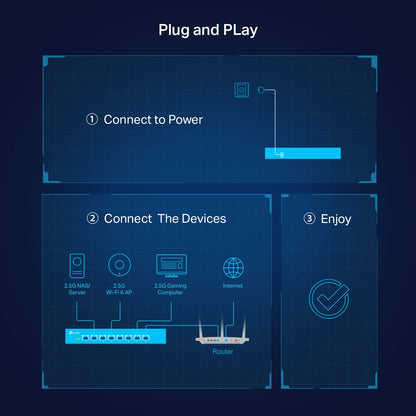TP-Link TL-SG105 5 Port Gigabit Unmanaged Ethernet Network Switch, Ethernet Splitter, Plug and Play, Fanless Metal Design, Shielded Ports, Traffic Optimization, Limited Lifetime Protection,Black