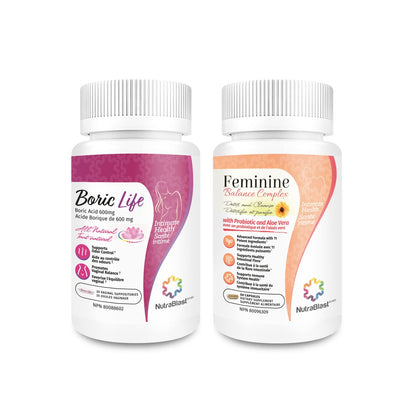 NutraBlast Boric Acid Vaginal Suppositories - 100% Pure Made in USA - Boric Life Intimate Health Support (30 Count)