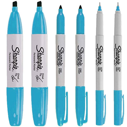 Sharpie Permanent Markers Variety Pack, Featuring Fine, Ultra-Fine, and Chisel-Point Markers, Black, 6 Count