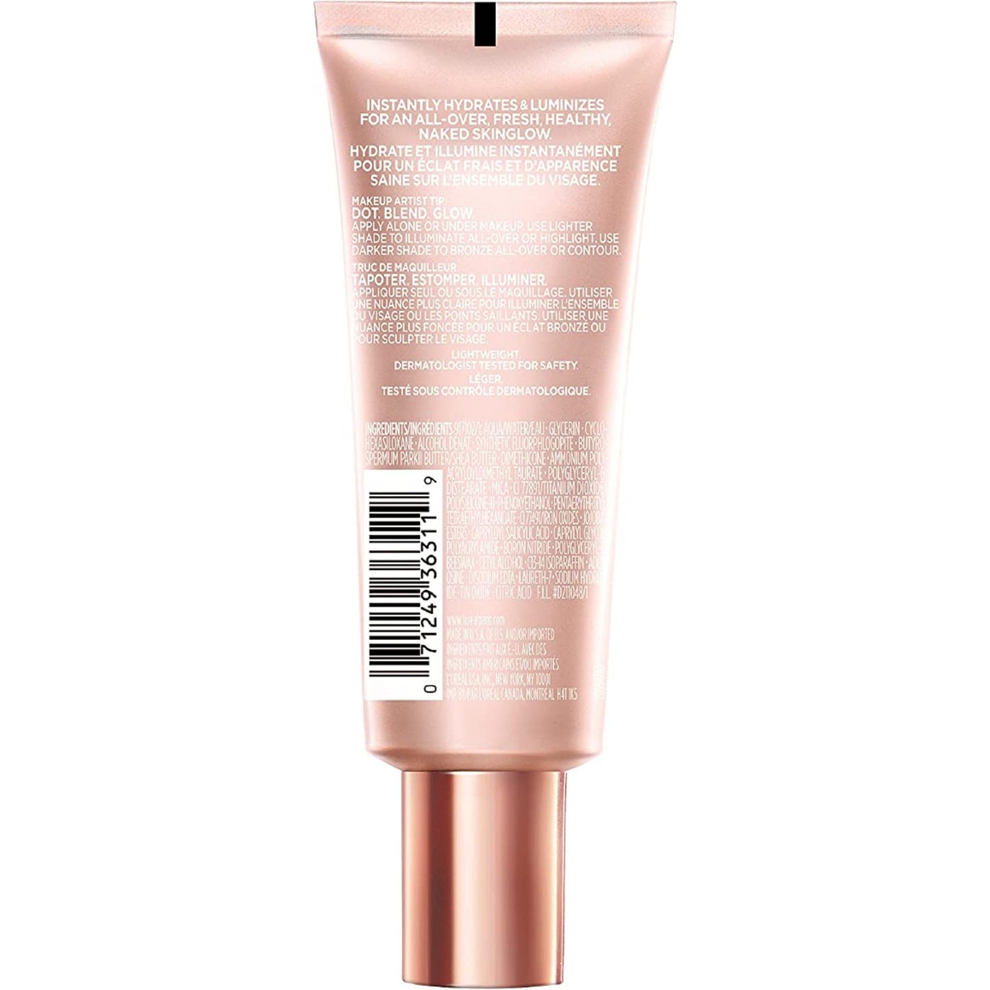 L’Oréal Paris True Match Lumi Glotion Natural Glow Enhancer, Instantly Hydrates and Illuminates Skin, Sheer Color Tint, Offers a Sunkissed Glow, 903 Medium, 40 mL