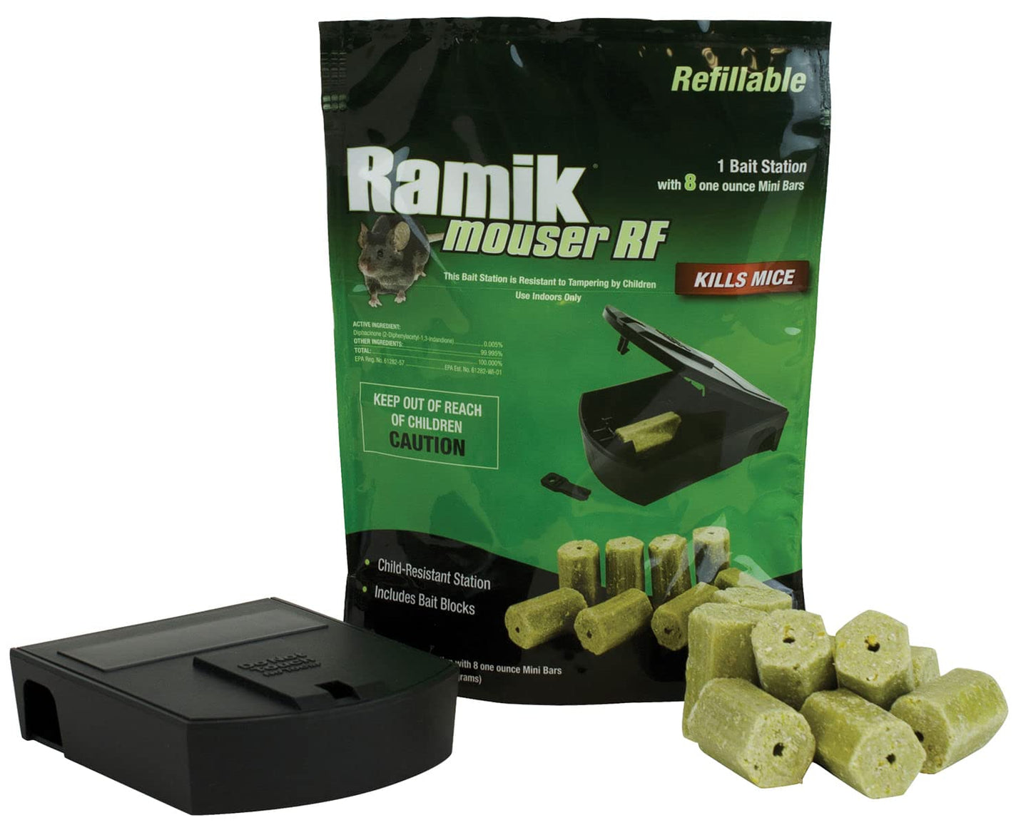 Neogen 900 Rodenticide Dramik Refillable Bait Station 16 Ounce 000, 16oz, Black