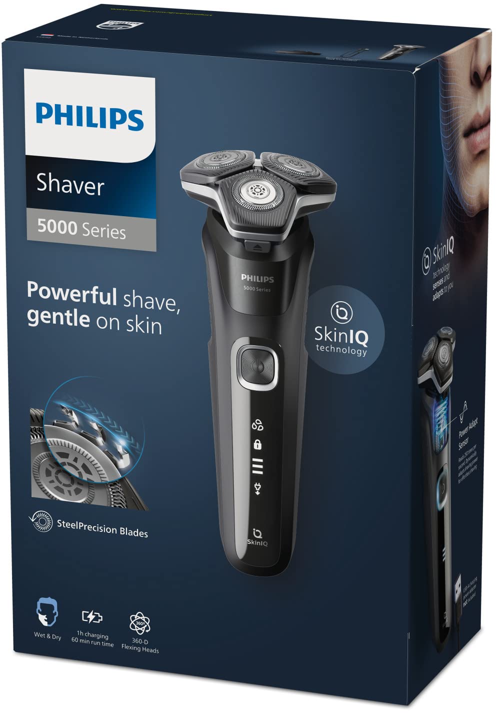 Philips Electric Shaver Series 5000, Wet & Dry with Charging Stand, S5898/25