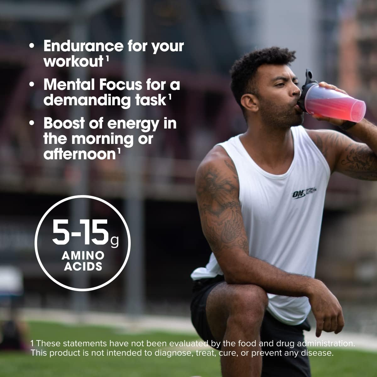 Optimum Nutrition Amino Energy Powder – Anytime energy convenient energy powder, Pre- workout with Green Tea, BCAA and Green Coffee Extract – Watermelon: 30 servings (270g tub, packaging may vary)