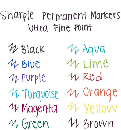Sharpie Permanent Markers, Ultra Fine Point, Black, 2 Markers(37161)