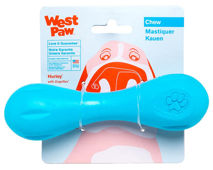 West Paw Zogoflex Hurley Durable Dog Bone Chew Toy for Aggressive Chewers, 100% Guaranteed Tough, It Floats!, Made in USA, Small, Granny Smith