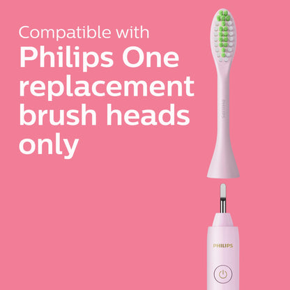 PHILIPS One By Sonicare Battery Toothbrush, Miami Coral, Hy1100/01, 1 Count