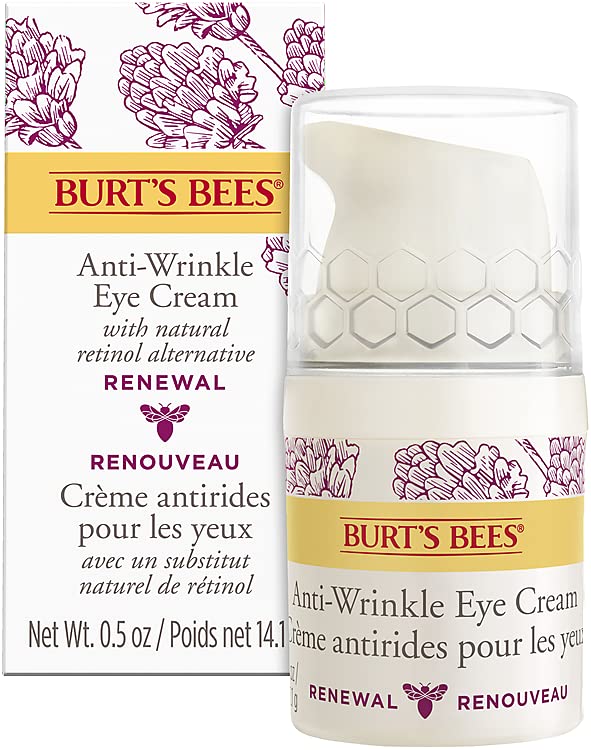 Burt's Bees® Face Cream, Renewal Anti-Wrinkle Moisturizing Face Cream, Holiday Gift, with Bakuchiol Natural Retinol Alternative, 51 g