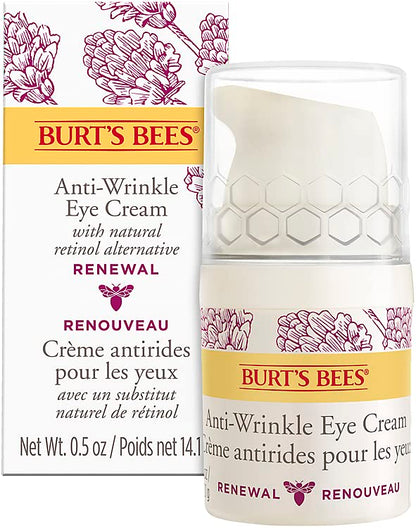 Burt's Bees® Face Cream, Renewal Anti-Wrinkle Moisturizing Face Cream, Holiday Gift, with Bakuchiol Natural Retinol Alternative, 51 g