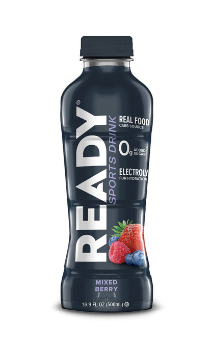 Ready Sports Drink, Electrolyte Blend with B Vitamins and No Added Sugar, Peach Mango, 16.9 Fluid Ounces