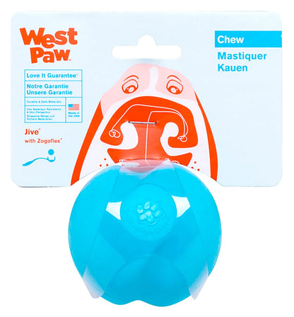 West Paw Zogoflex Jive Durable Nearly Indestructible Dog Ball Chew-Fetch-Play Dog Toy, 100% Guaranteed Tough, It Floats!, Made in USA, Large 3-1/4-Inch, Tangerine