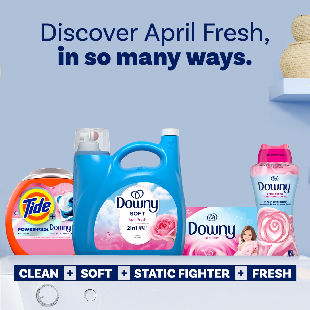 Downy Ultra Laundry Liquid Fabric Softener (Fabric Conditioner), April Fresh, 88 fl oz, 120 Loads