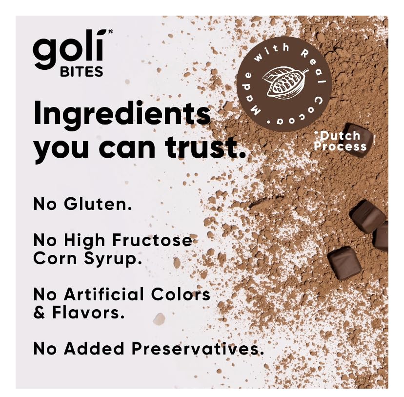 Goli Nutritional Supplement, Multi Vitamin Chewable Bites - 30 Count - Milk Chocolate Vanilla Cocoa Flavor 10+ Vitamins & Nutrients for Overall Health & Wellbeing, Immune, Nervous System Support