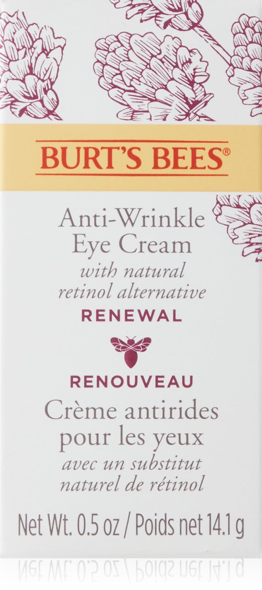 Burt's Bees® Face Cream, Renewal Anti-Wrinkle Moisturizing Face Cream, Holiday Gift, with Bakuchiol Natural Retinol Alternative, 51 g