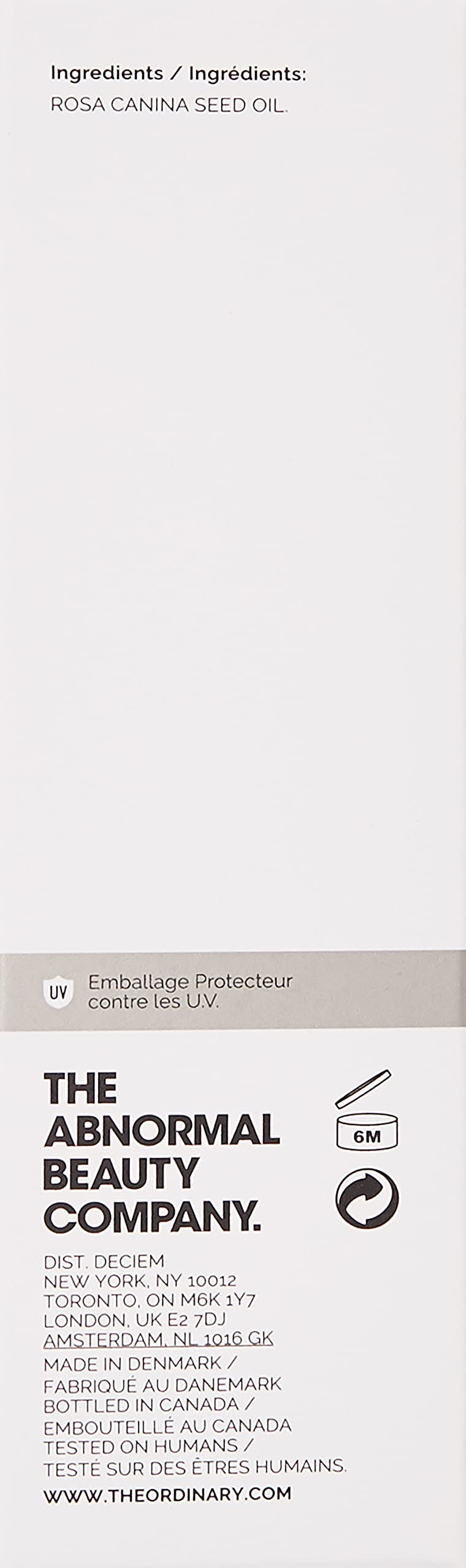 The Ordinary 100% Organic Cold-Pressed Rose Hip Seed Oil, 30 Milliliters