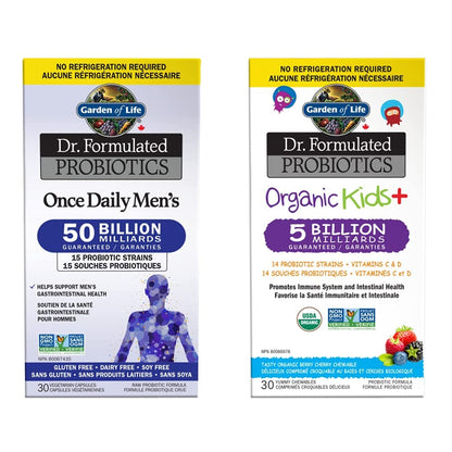 Garden of Life - Dr. Formulated Probiotics Once Daily Men's | Support Men's Gut Health & Digestion | 50 Billion CFU + 15 Probiotic Strains | Shelf Stable | Gluten Free, Dairy Free, Soy Free