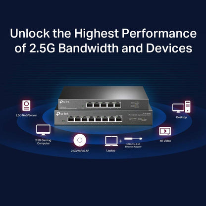 TP-Link TL-SG105 5 Port Gigabit Unmanaged Ethernet Network Switch, Ethernet Splitter, Plug and Play, Fanless Metal Design, Shielded Ports, Traffic Optimization, Limited Lifetime Protection,Black