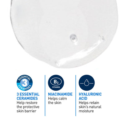 CeraVe FOAMING Face Cleanser, Gentle Face Wash with Hyaluronic Acid, Niacinamide, Ceramides. Makeup Remover for oily skin, won’t clog pores. Oil & sebum control. Non-Comedogenic, Sensitive Skin, Men & Women, 562ML