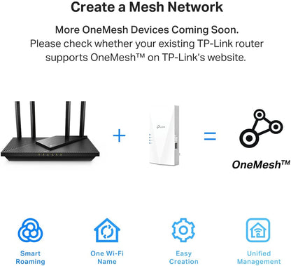 TP-Link AC1900 WiFi Extender (RE550), Covers Up to 2800 Sq.ft and 35 Devices, 1900Mbps Dual Band Wireless Repeater, Internet Booster, Gigabit Ethernet Port