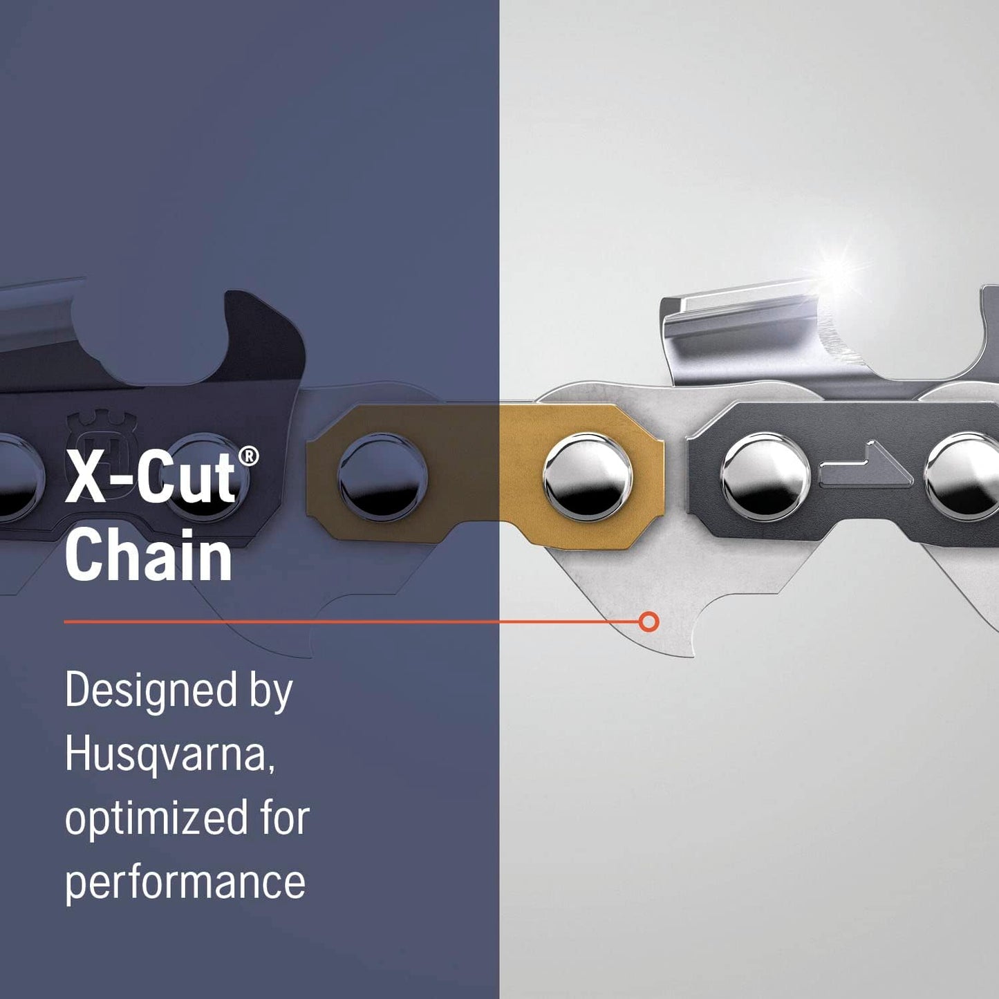 Husqvarna X-Cut SP33G 18 Inch Chainsaw Chain, 2 Pack, 325" Pitch, 050" Gauge, 72 Drive Link Chainsaw Blade Replacement, Pre-Stretched and Low Kickback, Gray