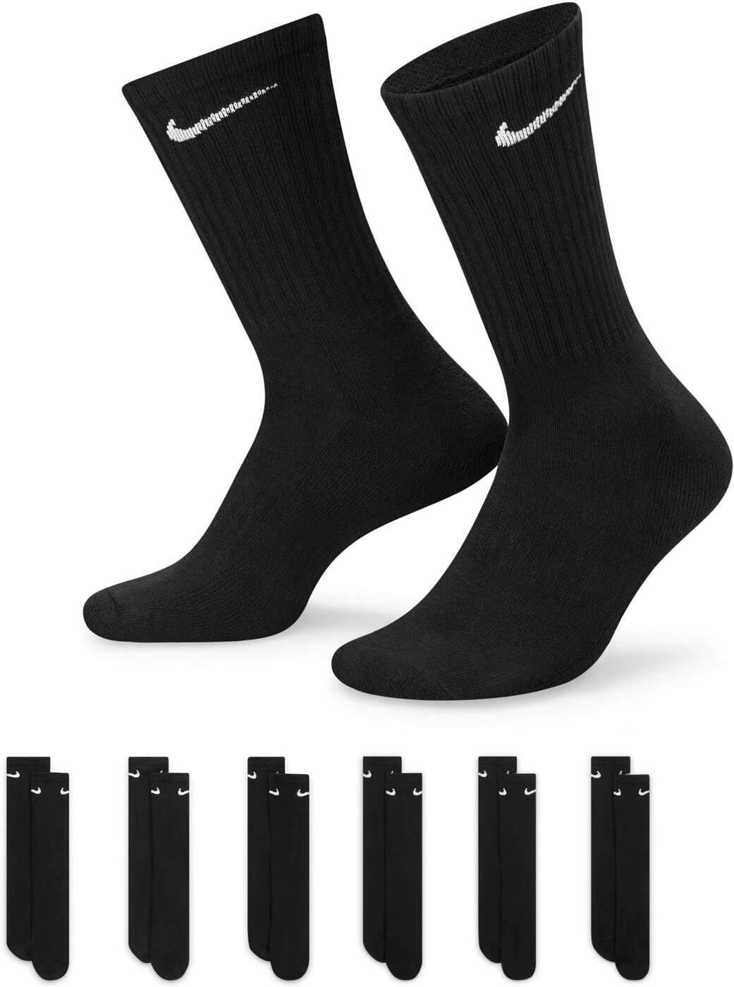 Nike unisex-adult Everyday Cushion Crew 6 Pair BandSocks
