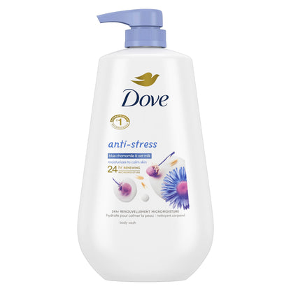Dove Deep Moisture Body Wash with Pump, for nourishing the driest skin, 905ml (Pack of 2)