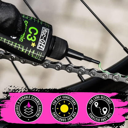 Muc-Off 872 C3 Dry Ceramic Lube, 120ml (En, Fr, ES, Green)