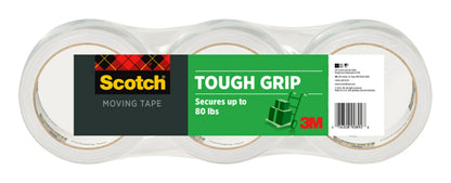 Scotch Packing Tape Tough Grip Moving Tape, 1.88" x 20m, 1 Roll w/ Handheld Dispenser