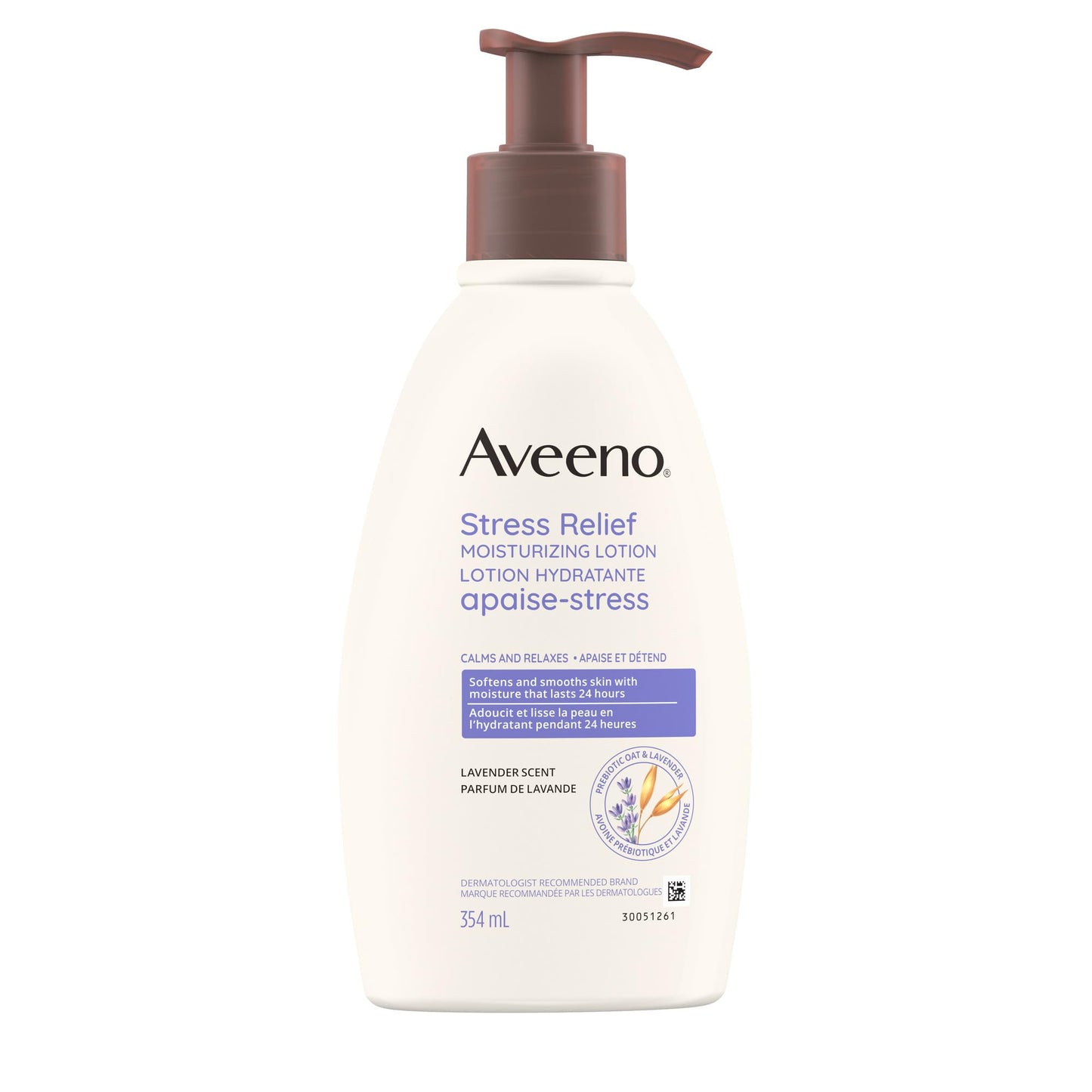 Aveeno Stress Relief Moisturizing Body Lotion with Ylang Ylang and Lavender, Dry and Sensitive Skin Moisturizer, 532 ML