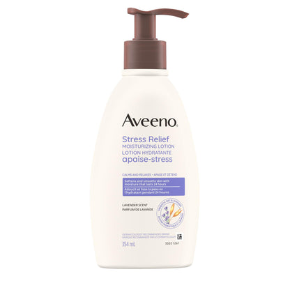 Aveeno Stress Relief Moisturizing Body Lotion with Ylang Ylang and Lavender, Dry and Sensitive Skin Moisturizer, 532 ML