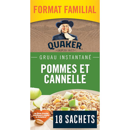 Quaker Maple & Brown Sugar Flavour Instant Oatmeal, 18 Packets, 774g