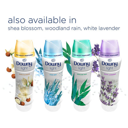 Downy Light Laundry Scent Booster Beads for Washer, Ocean Mist, 680 Grams, with No Heavy Perfumes
