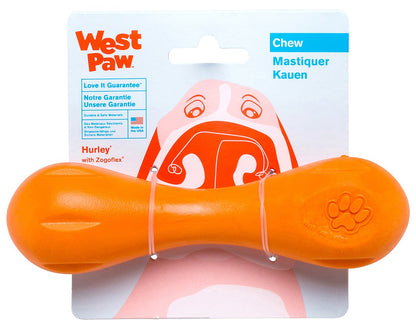 West Paw Zogoflex Hurley Durable Dog Bone Chew Toy for Aggressive Chewers, 100% Guaranteed Tough, It Floats!, Made in USA, Small, Granny Smith