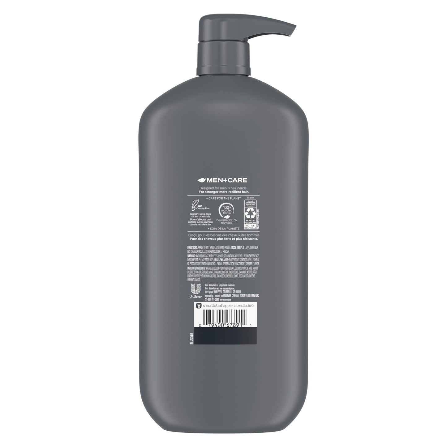 Dove Men + Care Fresh & Clean 2-in-1 Shampoo + Conditioner with caffeine and menthol (950 ml)