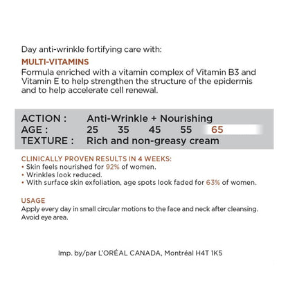L’Oréal Paris Anti-Aging Face Cream 55+, Day & Night Skincare, Wrinkle Expert, With Calcium to Reduce the Look of Wrinkles, 50mL