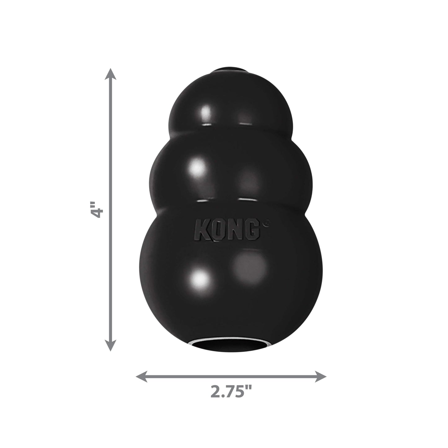 KONG Extreme - Durable Rubber Chew Toy for Power Chewers, Black - For Extra Large Dogs