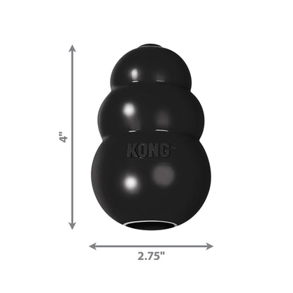 KONG Extreme - Durable Rubber Chew Toy for Power Chewers, Black - For Extra Large Dogs